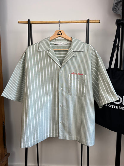 About:Blank Green Striped Shirt - Large