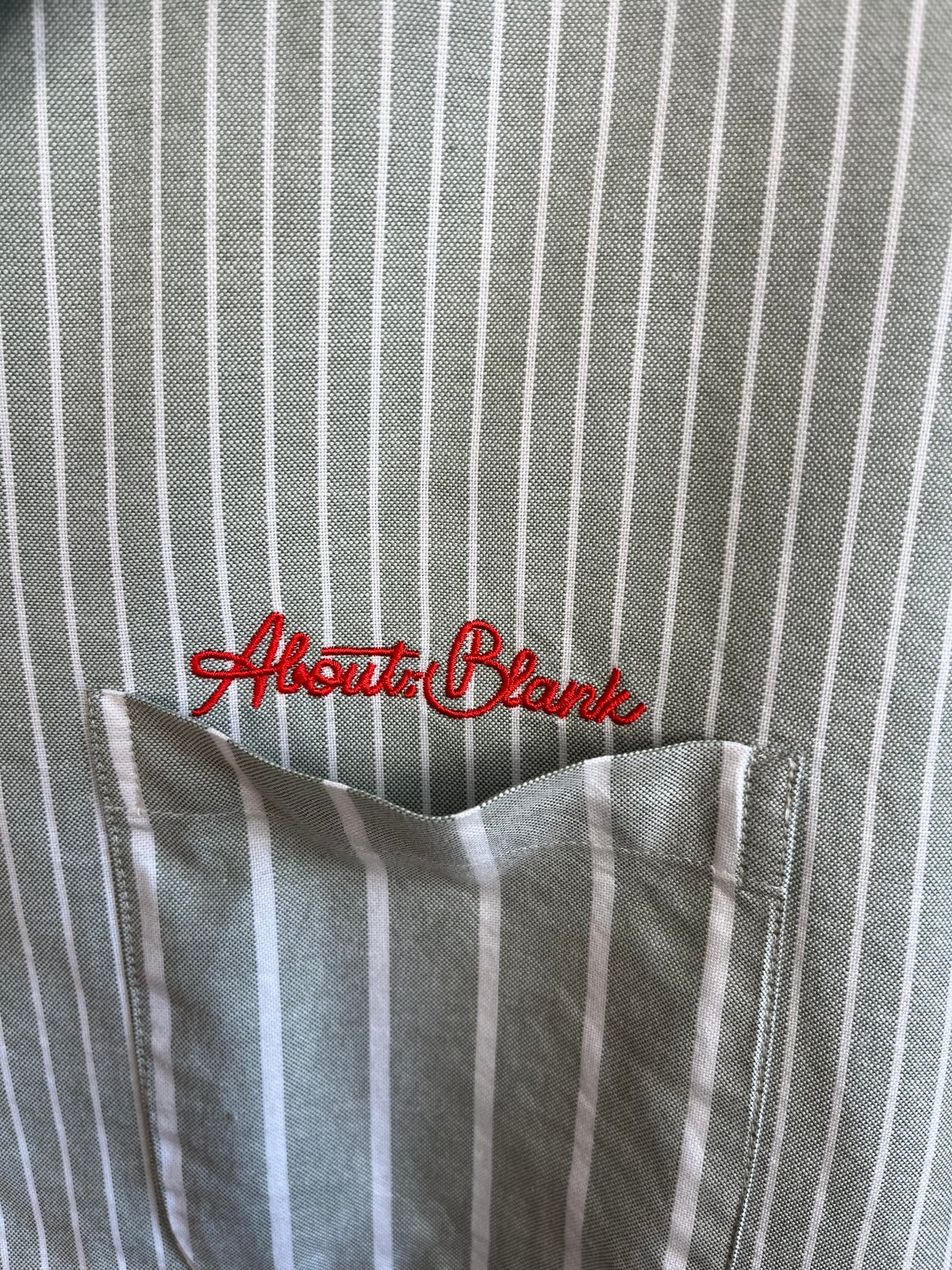 About:Blank Green Striped Shirt - Large