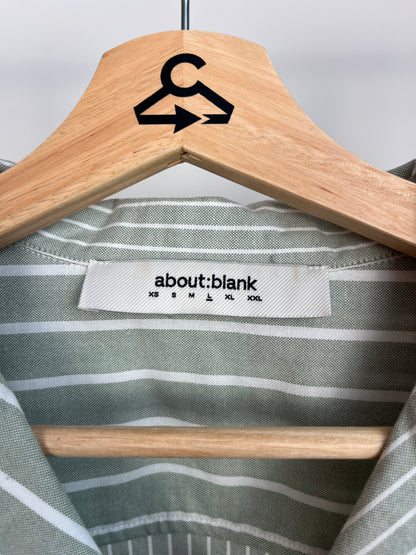 About:Blank Green Striped Shirt - Large