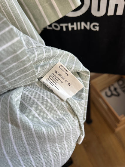 About:Blank Green Striped Shirt - Large