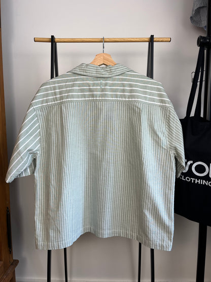 About:Blank Green Striped Shirt - Large