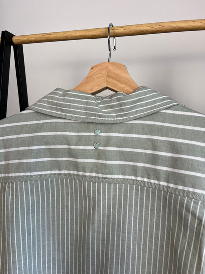 About:Blank Green Striped Shirt - Large