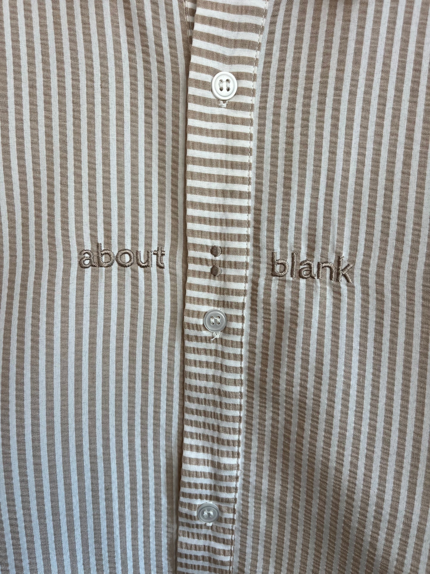 About:Blank Brown Striped Shirt - Large