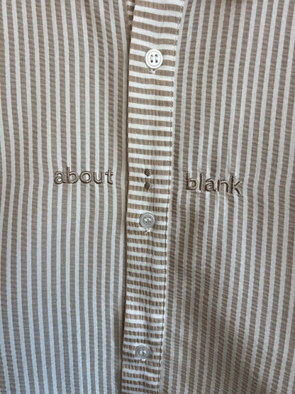 About:Blank Brown Striped Shirt - Large