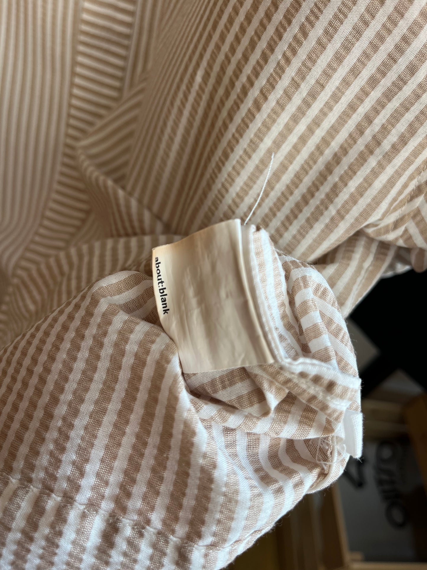 About:Blank Brown Striped Shirt - Large
