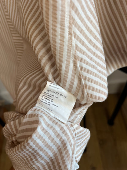 About:Blank Brown Striped Shirt - Large