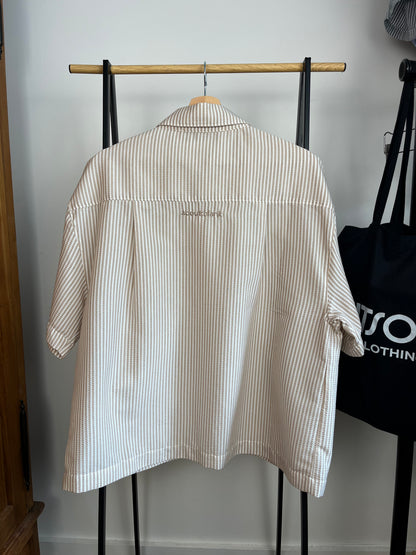 About:Blank Brown Striped Shirt - Large