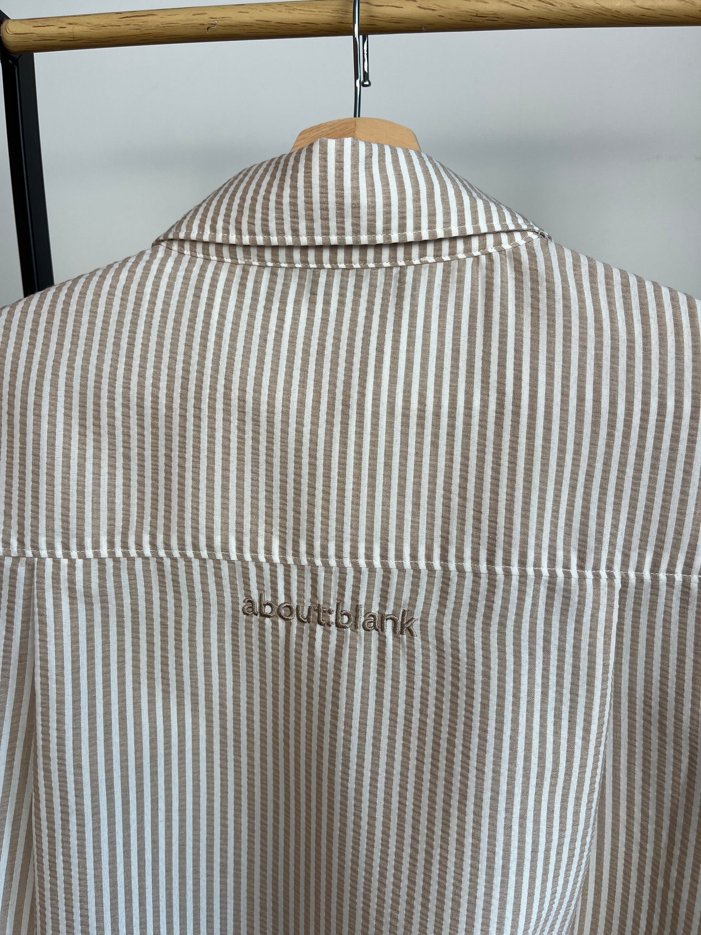 About:Blank Brown Striped Shirt - Large