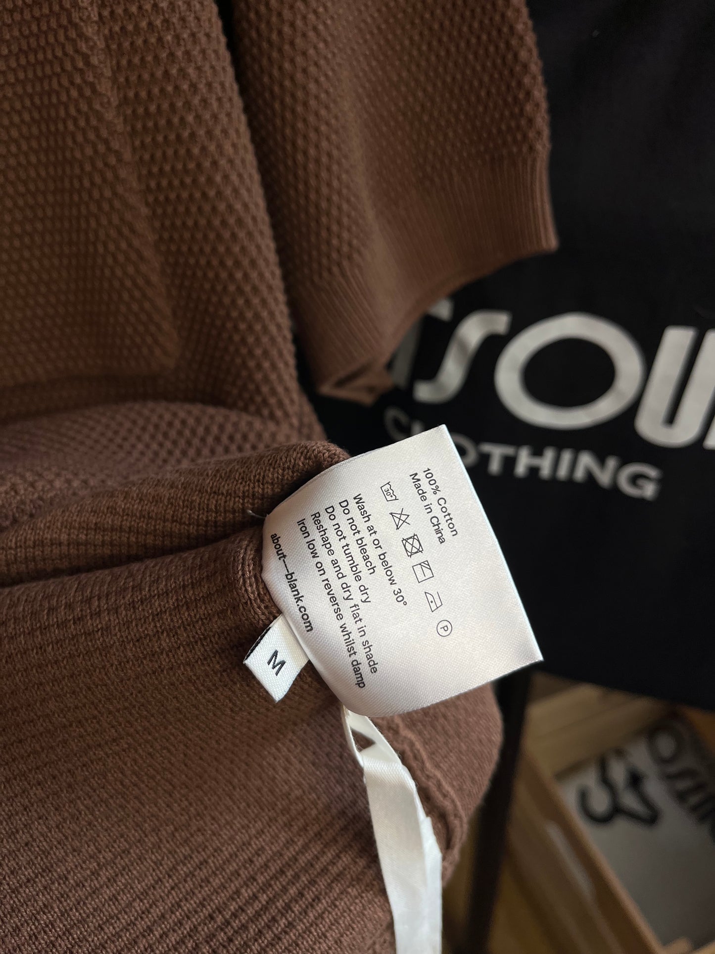 About:Blank Brown Knit Polo - Medium