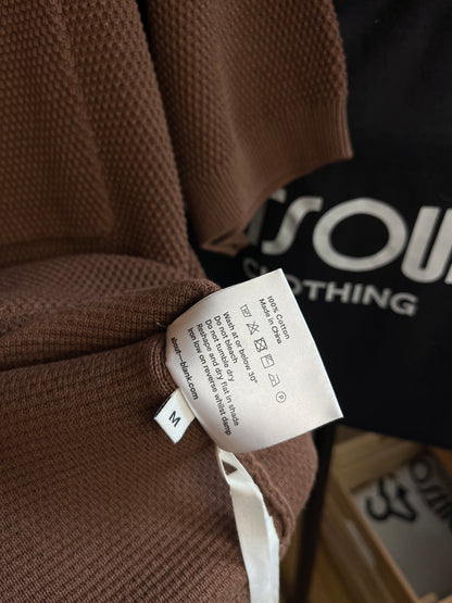 About:Blank Brown Knit Polo - Medium