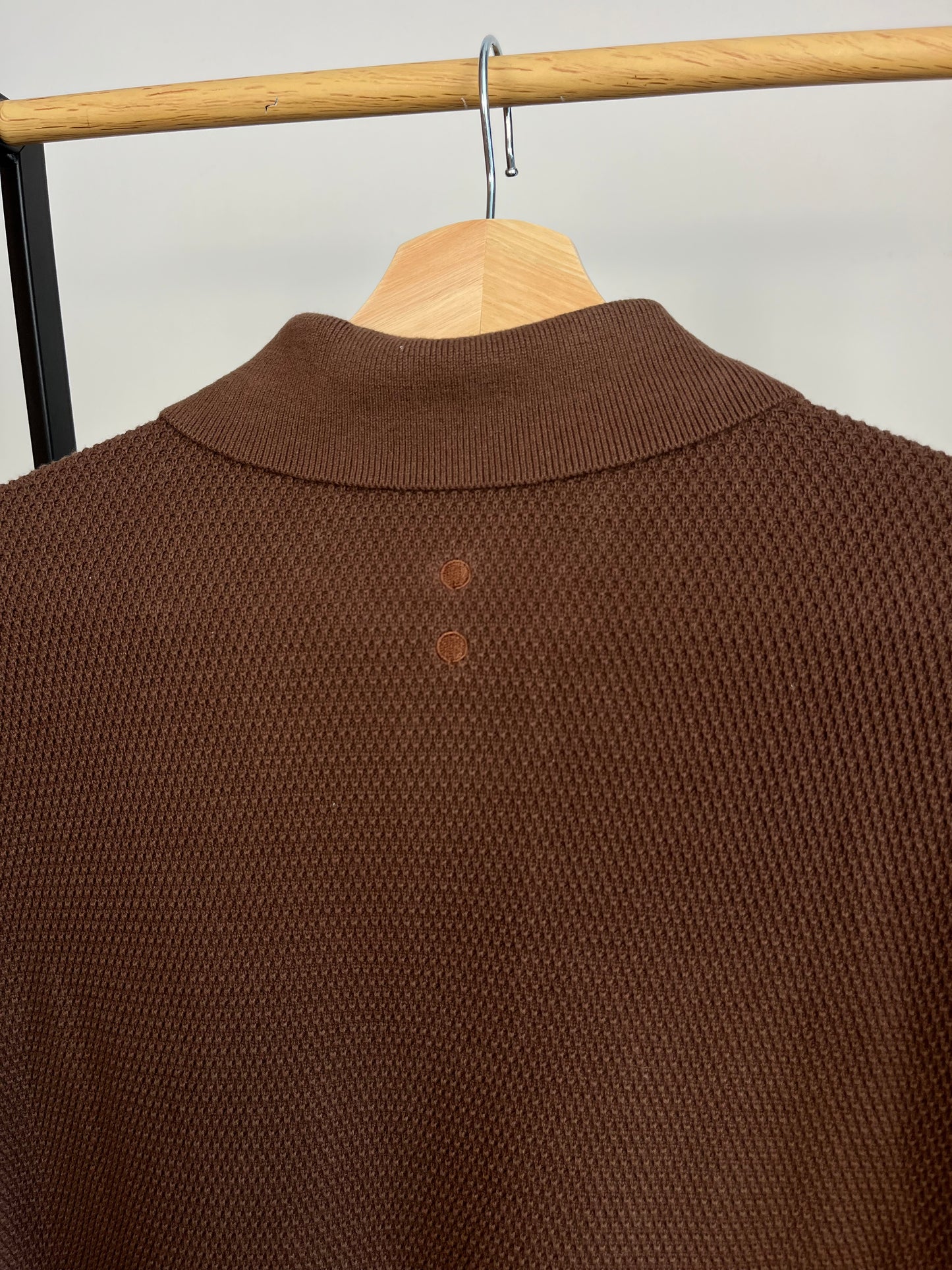 About:Blank Brown Knit Polo - Medium