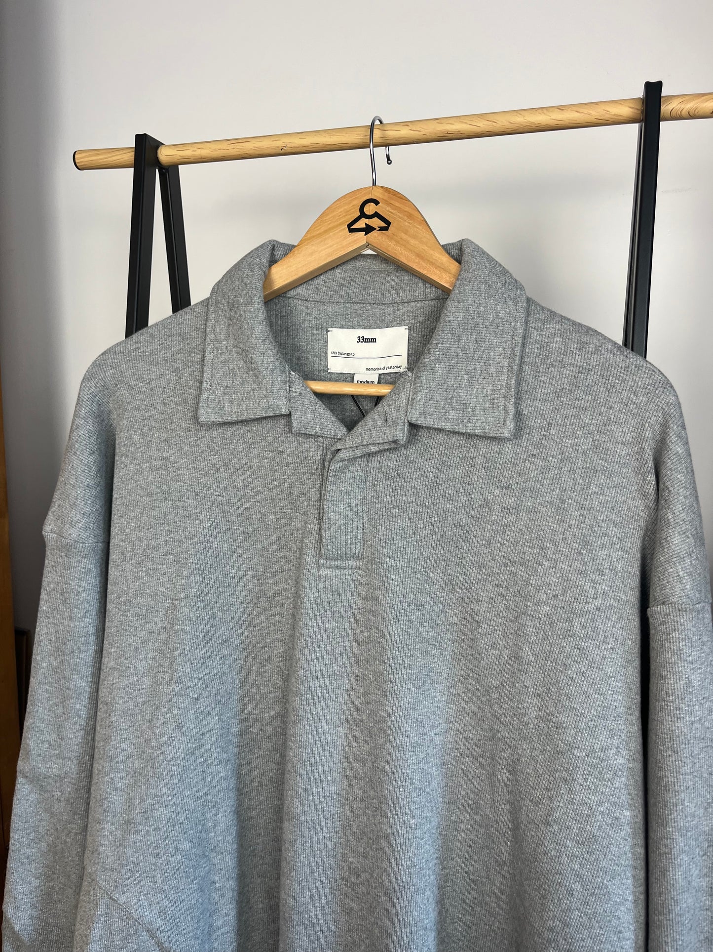 33mm Grey Polo - Medium