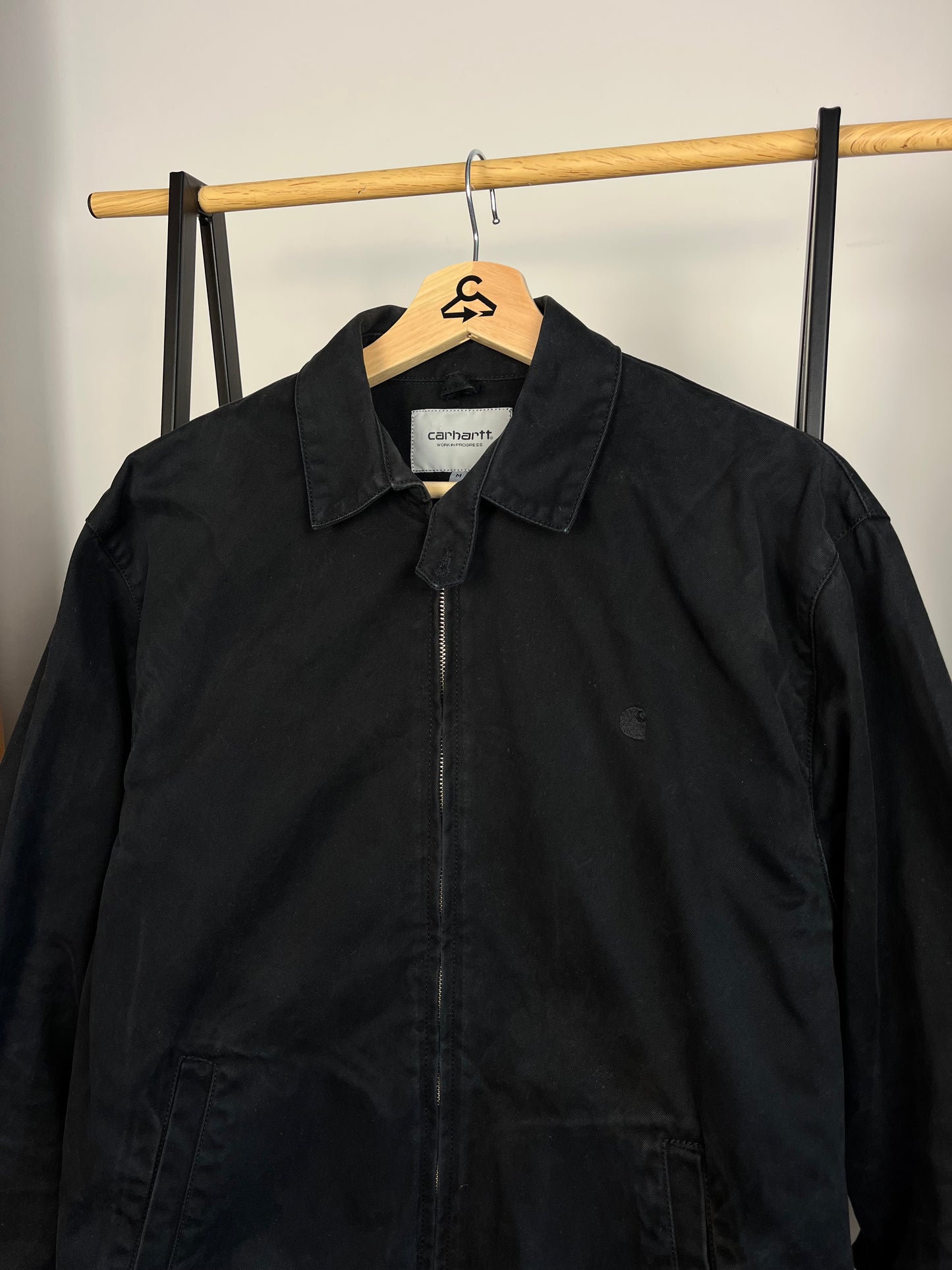 Carhartt Washed Black Jacket - Medium