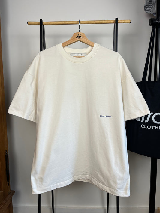 About:Blank Off White T-Shirt - Medium