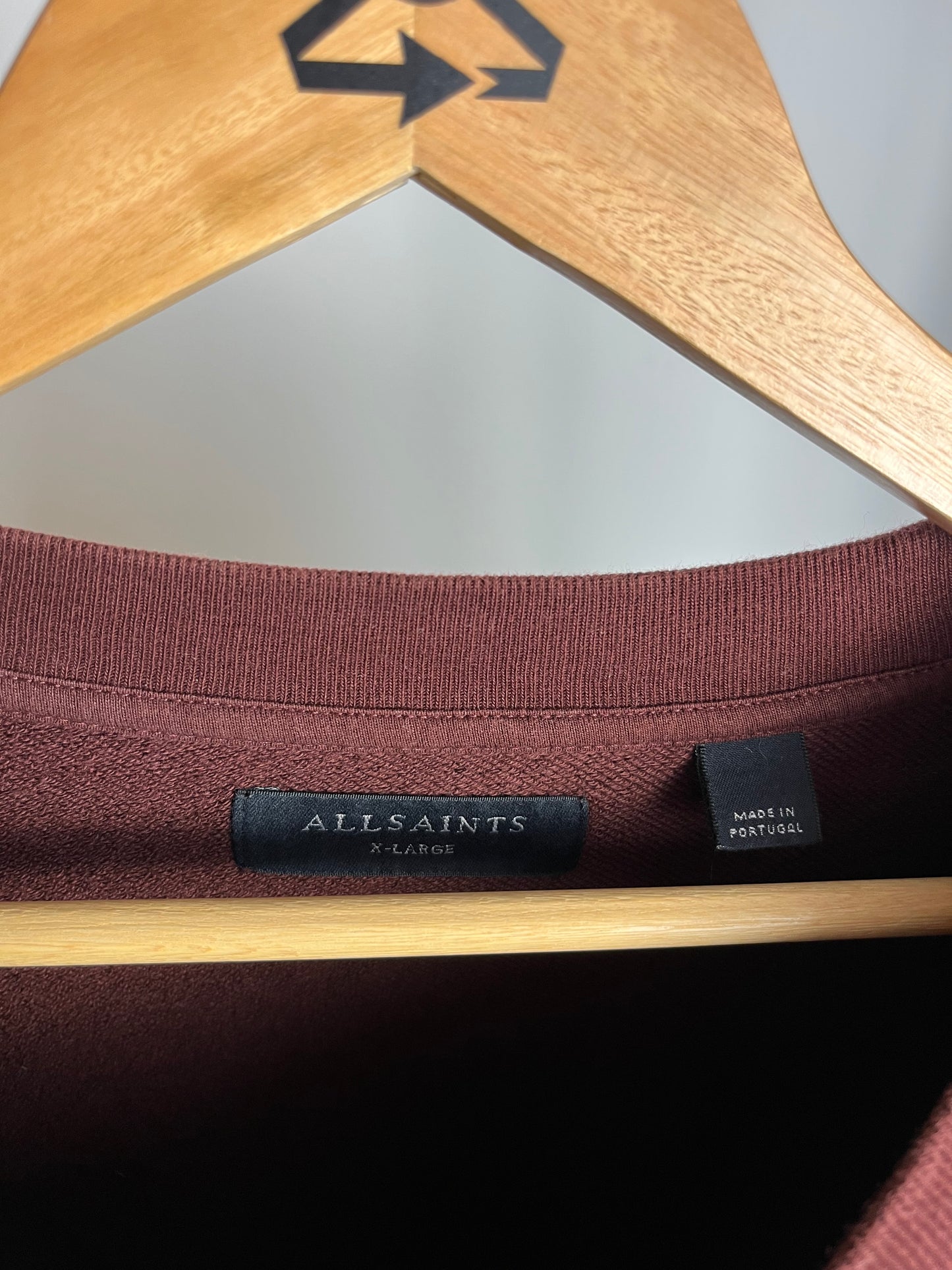 All Saints Burgundy Sweatshirt - XL