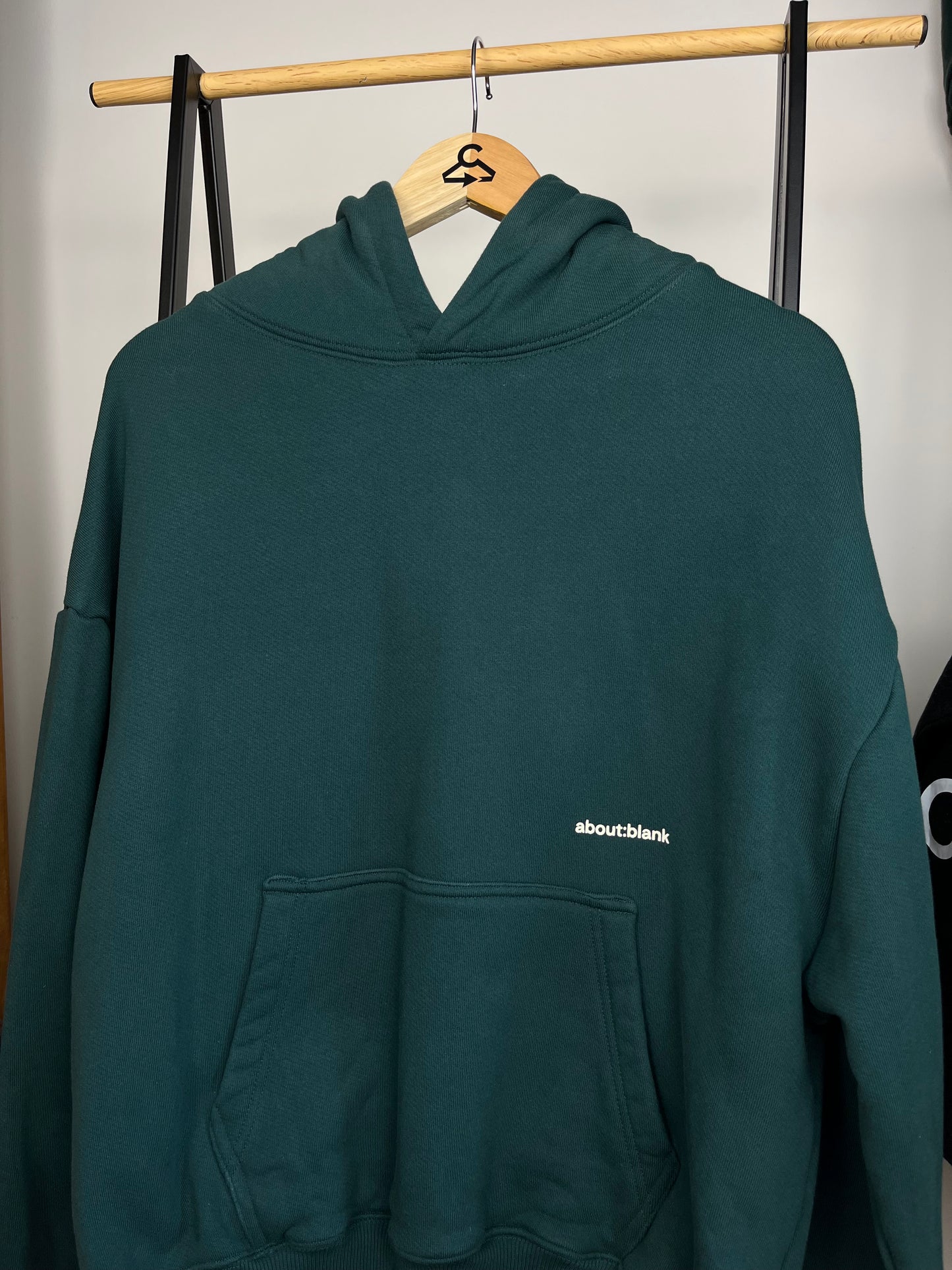 About:Blank Green Heavyweight Hoodie - Medium