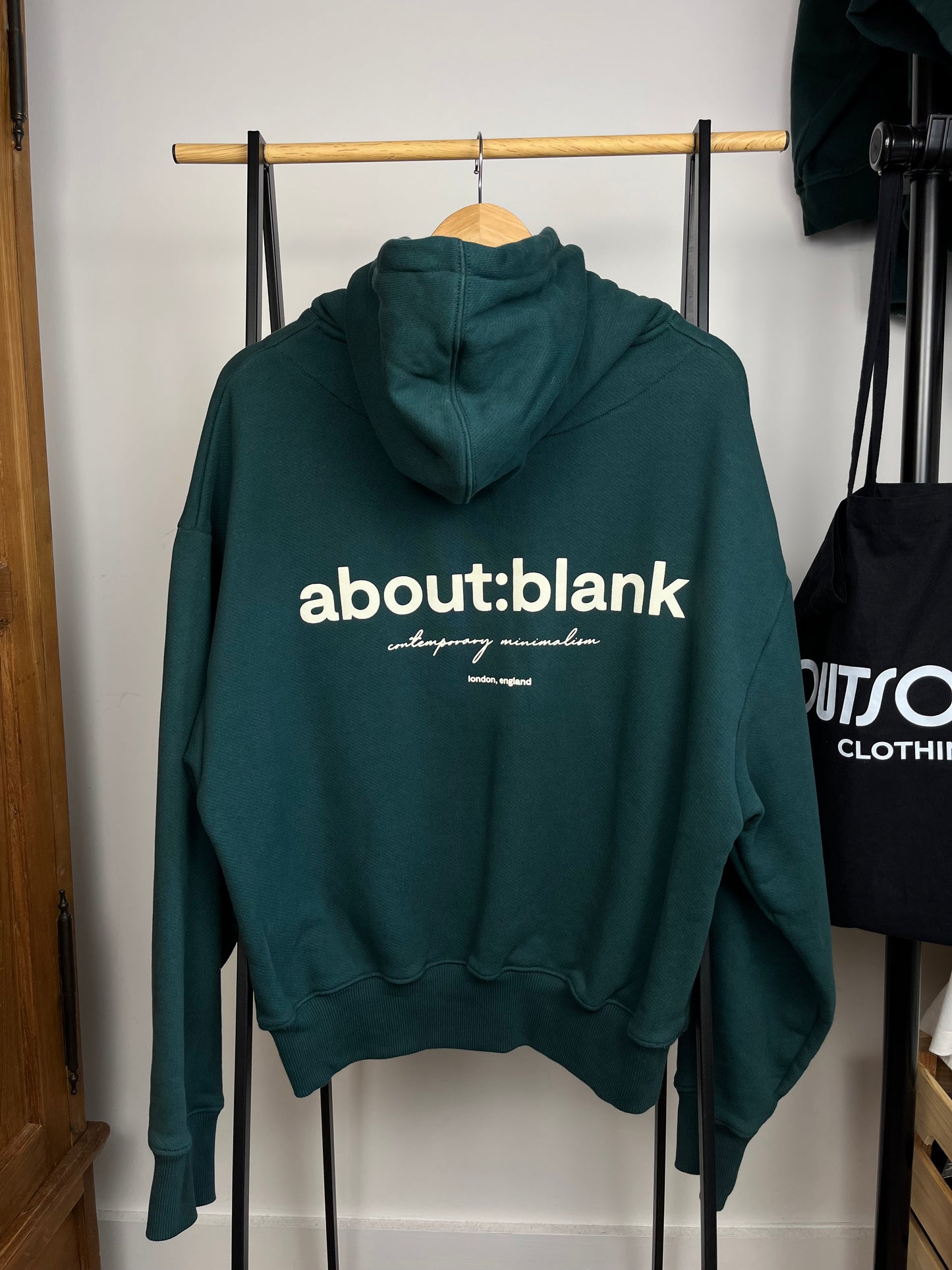 About:Blank Green Heavyweight Hoodie - Medium