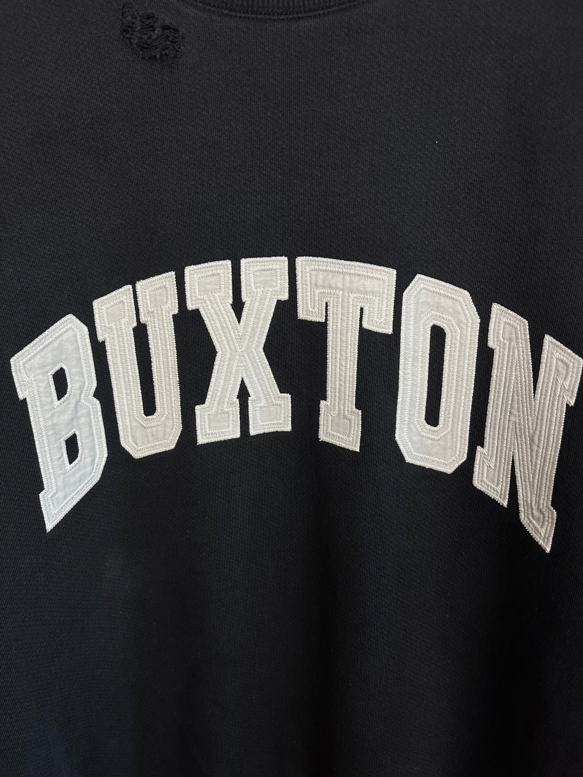 Cole Buxton Washed Navy Distressed Sweatshirt - Medium