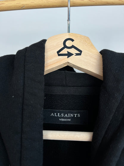 All Saints Black Zip Up Hoodie - Medium