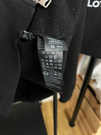 All Saints Black Zip Up Hoodie - Medium