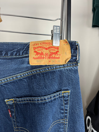 Levis 501 Blue Jeans W34 L32