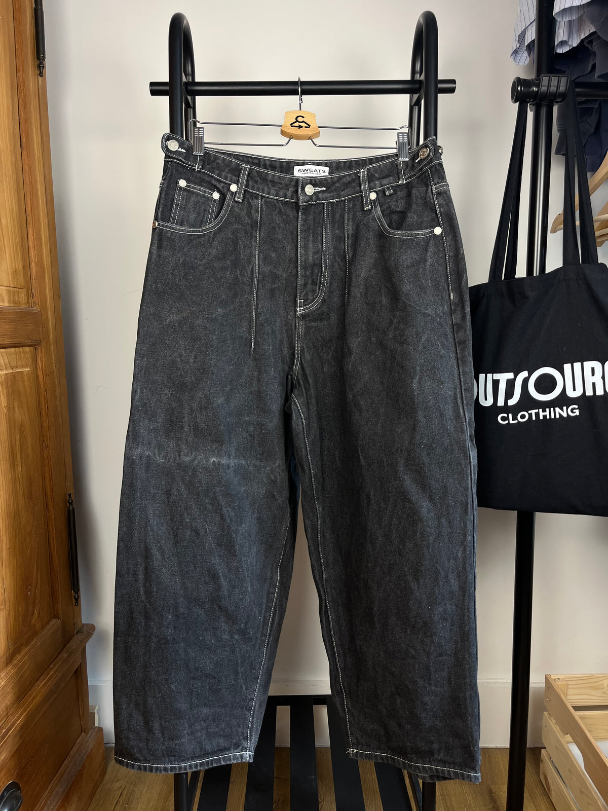 Sweats Collective Washed Black Jeans - Large