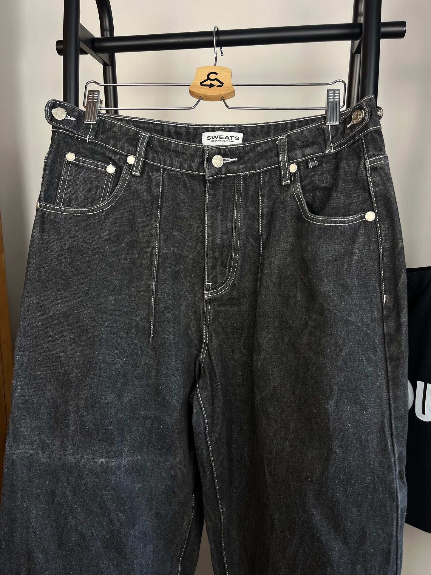 Sweats Collective Washed Black Jeans - Large