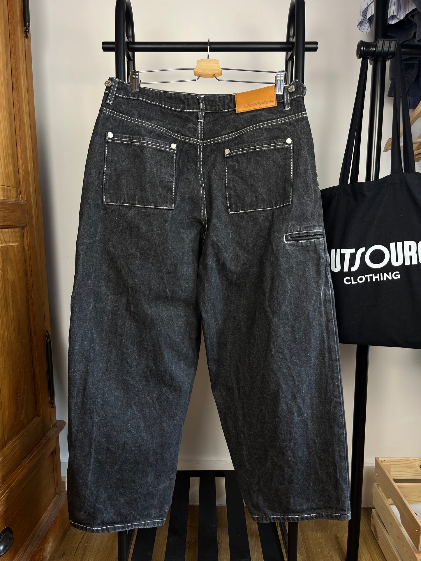Sweats Collective Washed Black Jeans - Large