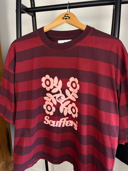 Scuffers Red Striped T-Shirt - XL