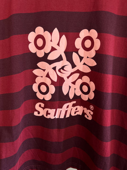 Scuffers Red Striped T-Shirt - XL