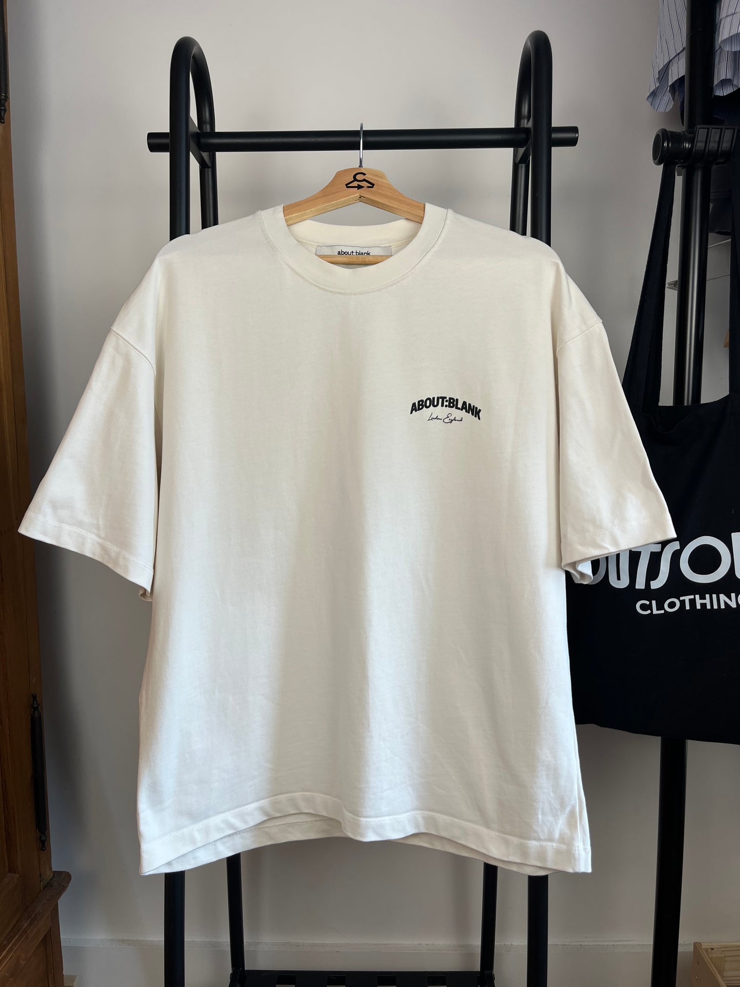 About:Blank Cream T-Shirt - Medium