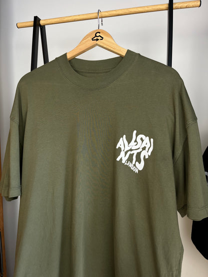 All Saints Khaki T-shirt - Medium