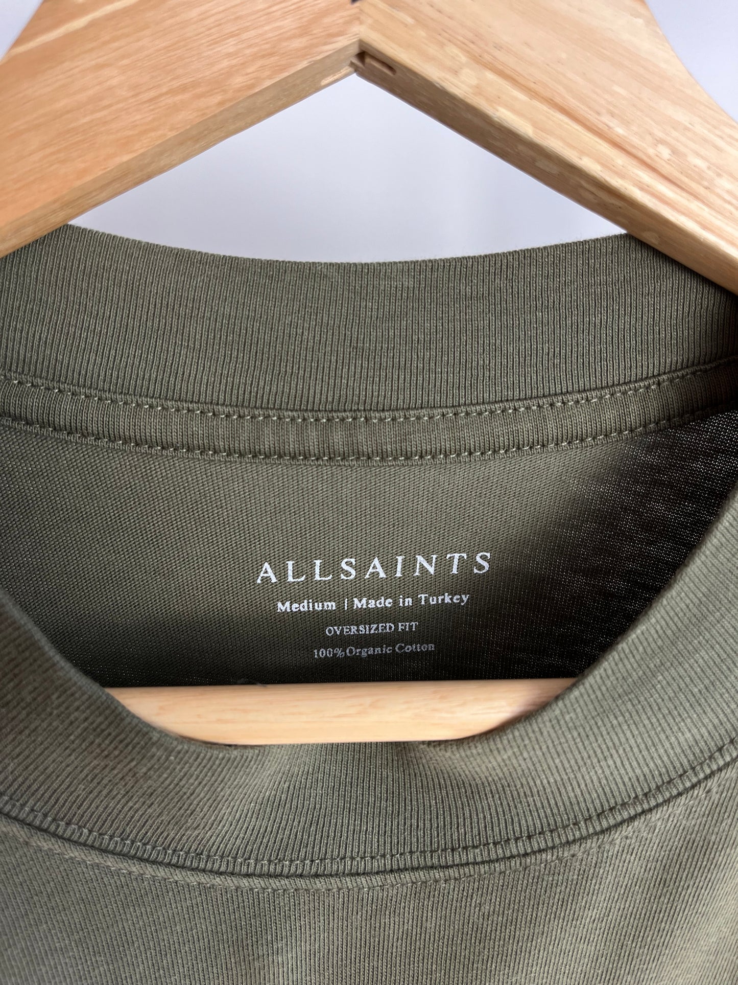 All Saints Khaki T-shirt - Medium