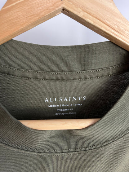 All Saints Khaki T-shirt - Medium