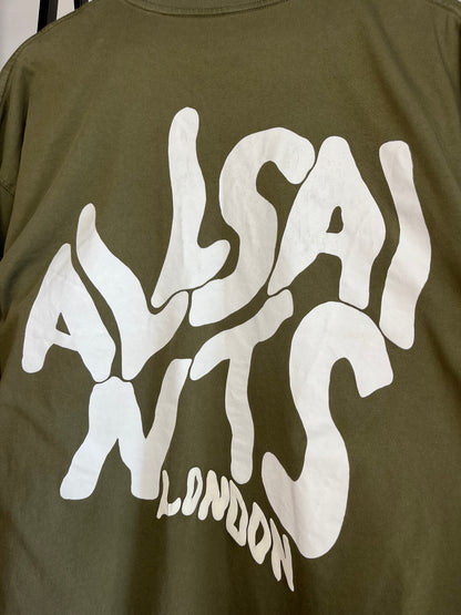 All Saints Khaki T-shirt - Medium