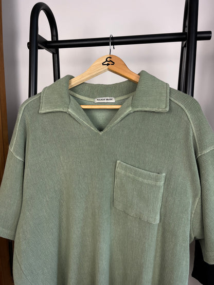 Illicit Bloc Green Polo - Medium