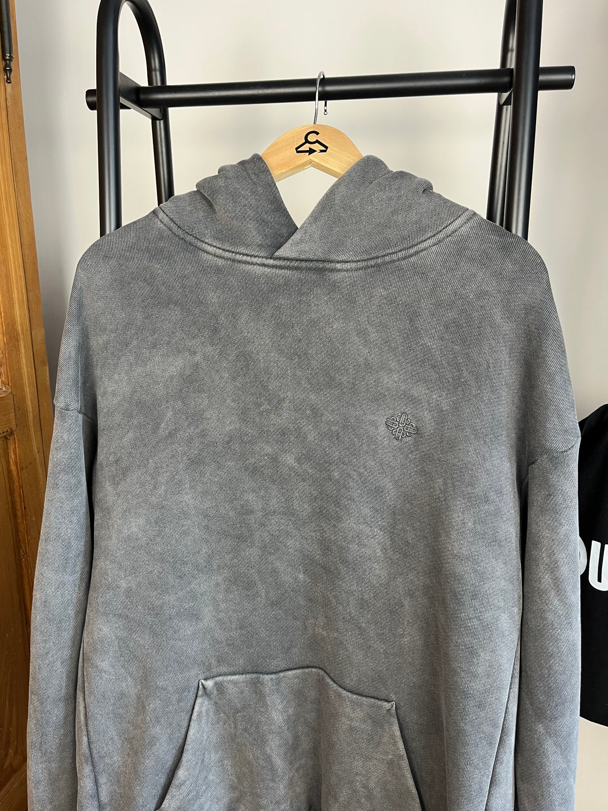 The Couture Club Washed Grey Hoodie - Large