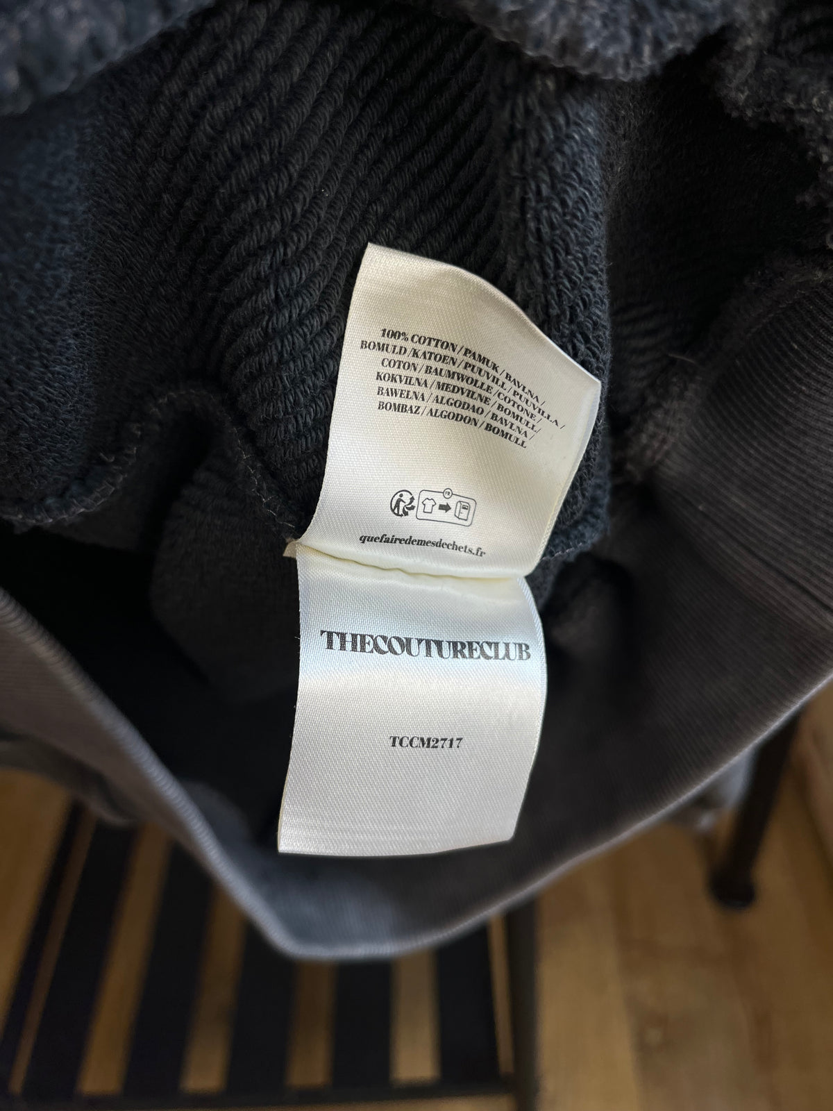 The Couture Club Washed Grey Hoodie - Large