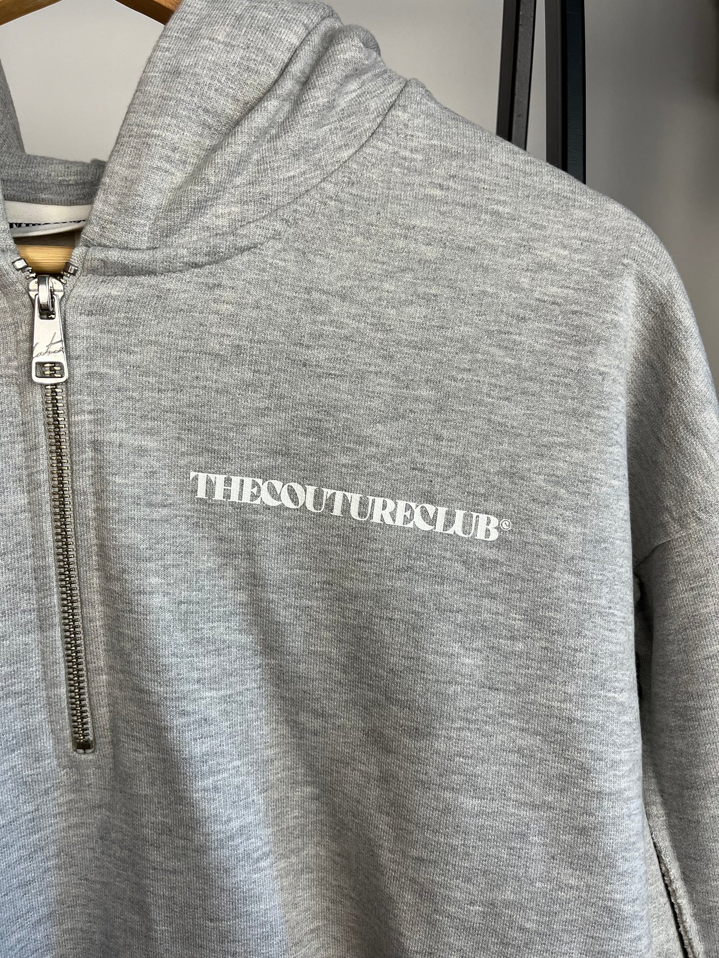 The Couture Club Grey 1/2 Zip Hoodie - Medium