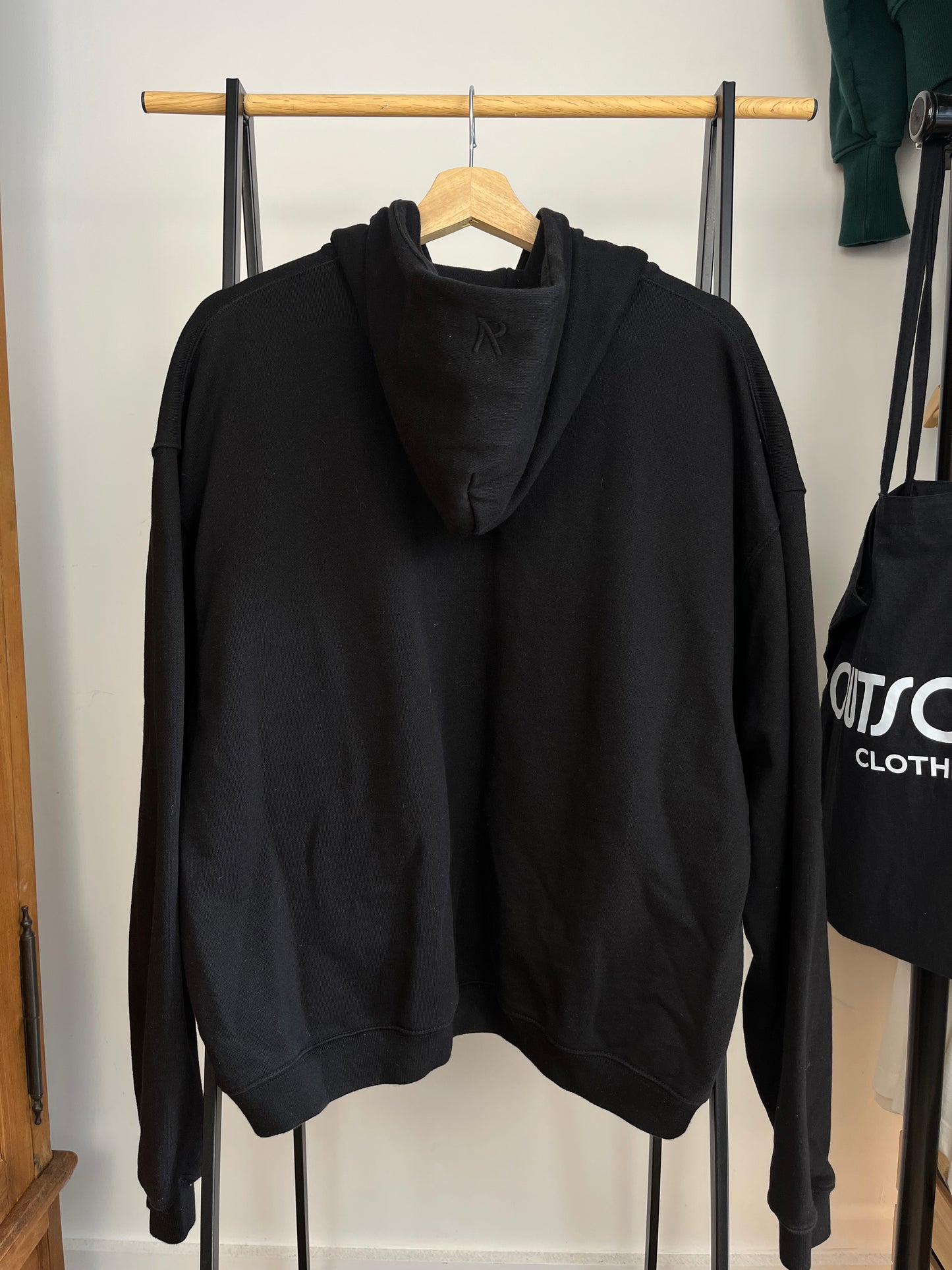 Represent Initial Black Zip Up Hoodie - Large