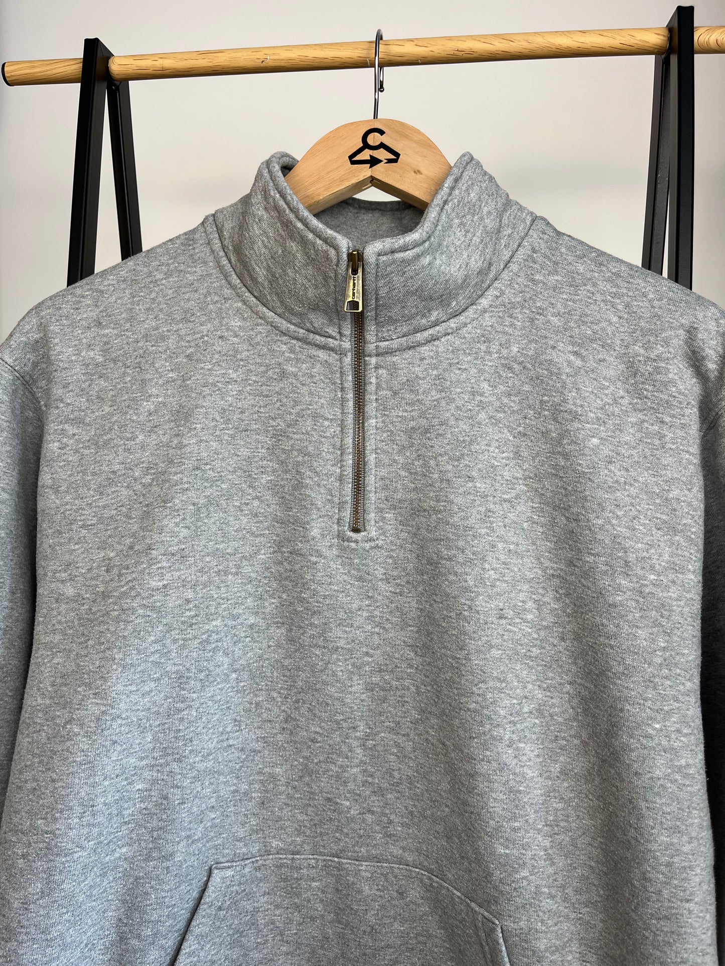 Carhartt Grey 1/4 Zip - Large