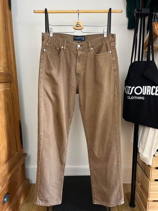 Abercrombie Light Brown Jeans W33 L32
