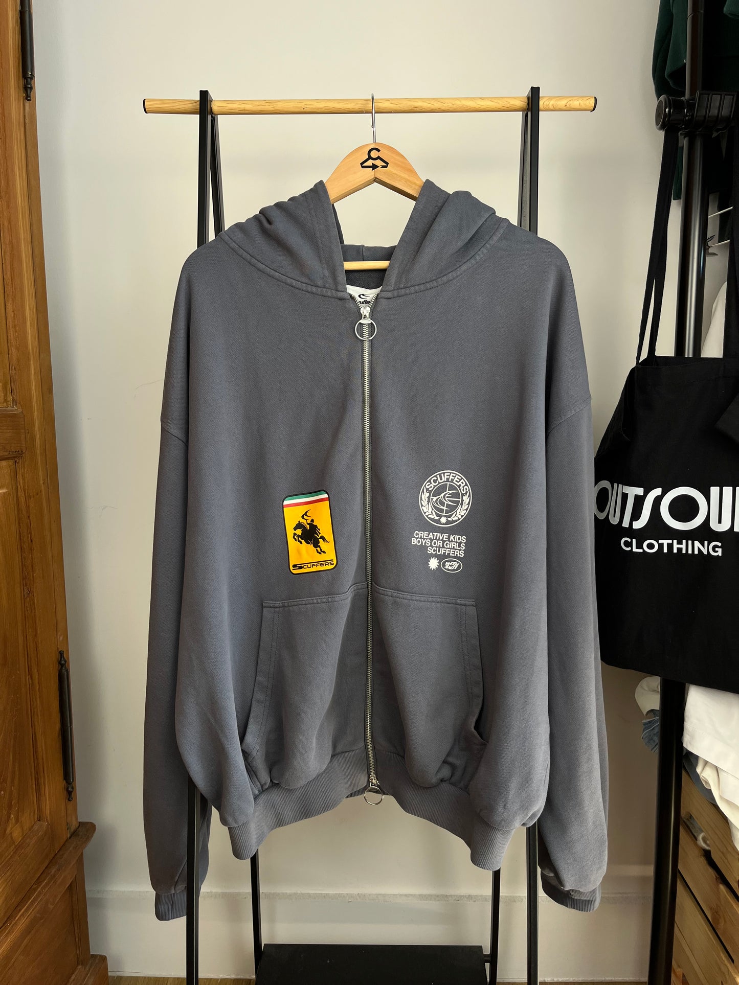 Scuffers Blue/Grey Zip Up Hoodie - XL