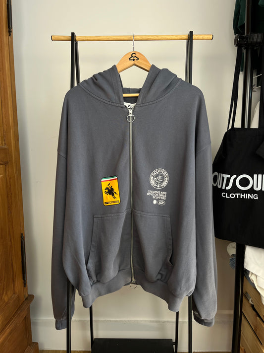 Scuffers Blue/Grey Zip Up Hoodie - XL