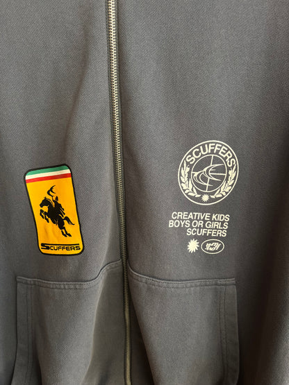 Scuffers Blue/Grey Zip Up Hoodie - XL