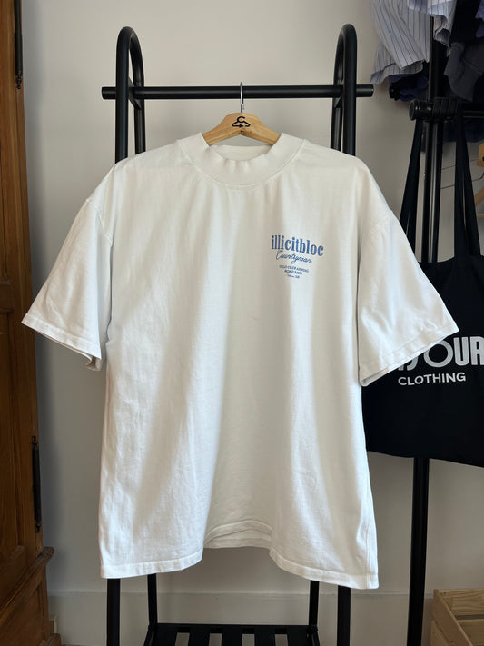 Illicit Bloc White T-Shirt - Medium
