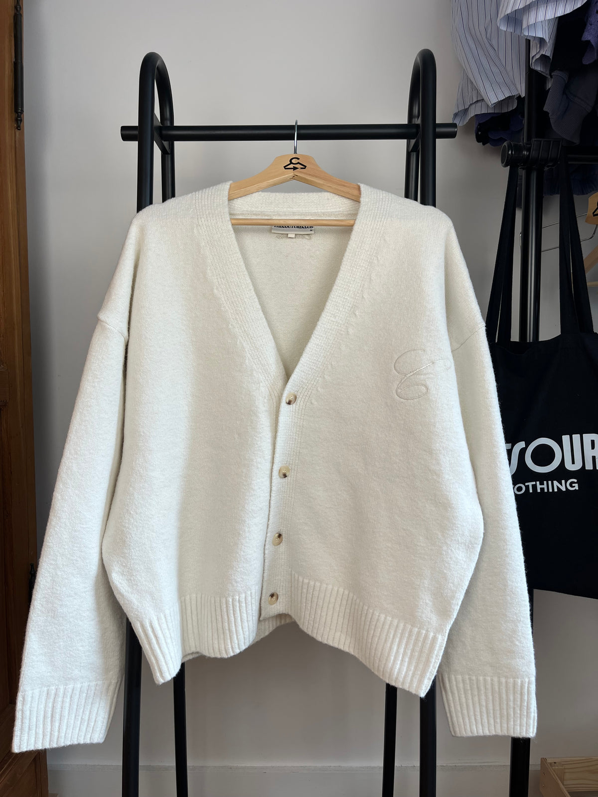 The Couture Club Cream Knit Cardigan - Medium