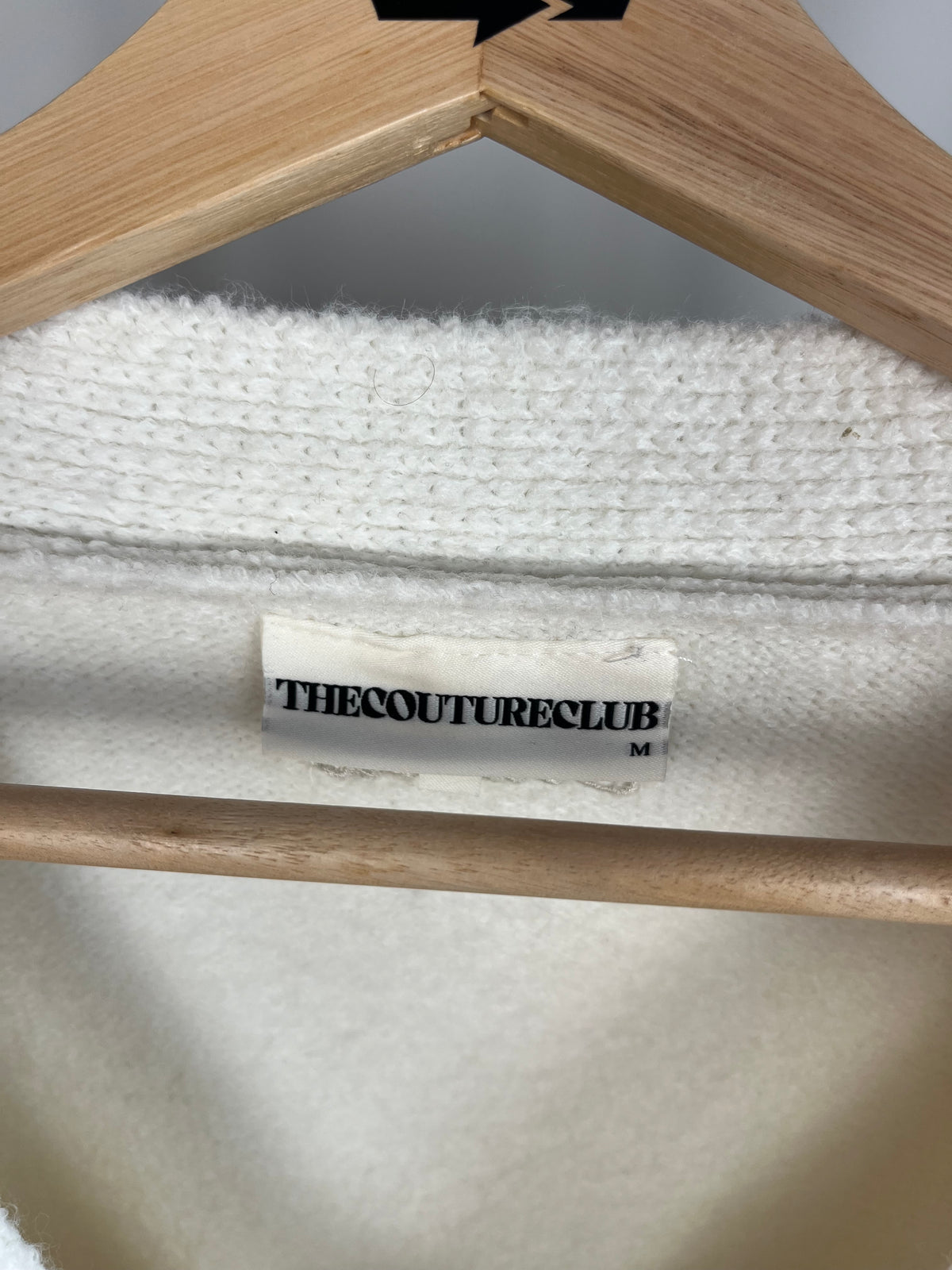 The Couture Club Cream Knit Cardigan - Medium