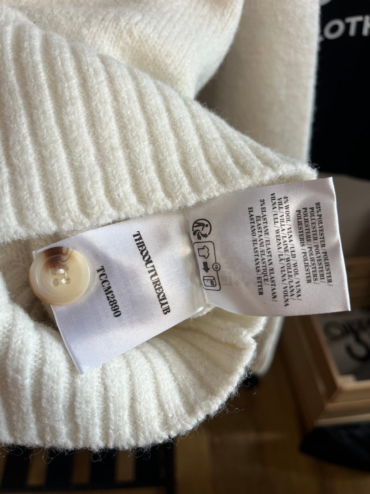 The Couture Club Cream Knit Cardigan - Medium