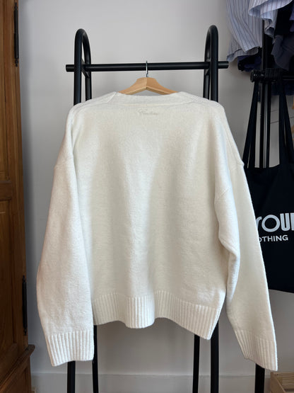 The Couture Club Cream Knit Cardigan - Medium